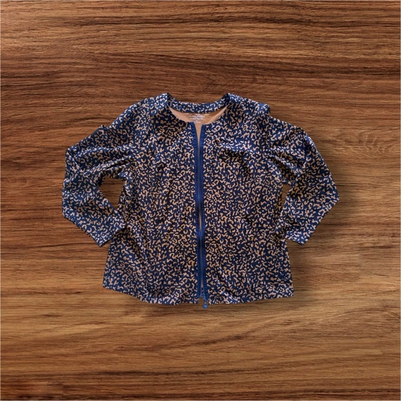 Linea Leisure by Louis Dell’Olio size Xl front zip Chetah  print jacket - Picture 3 of 16